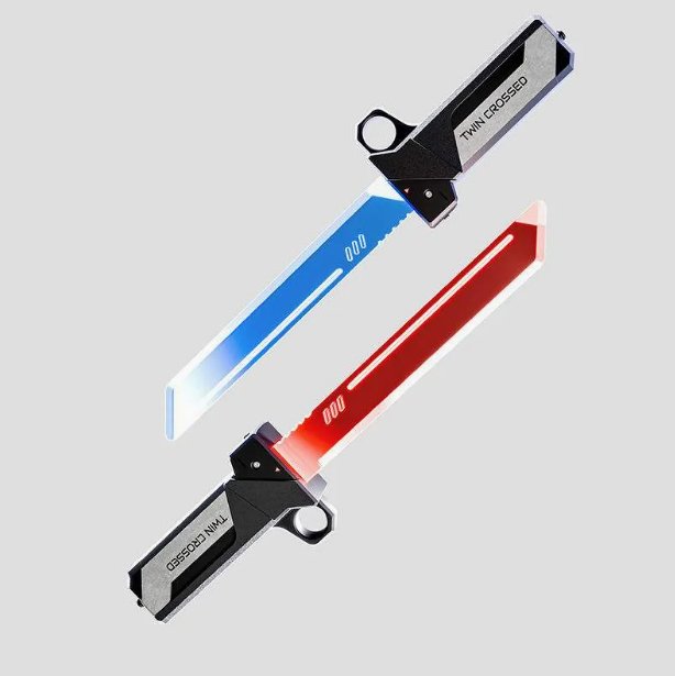 Sabie Laser LED Telescopica – Set 2 Sabii Retractabile, Jucarie populara pentru copii - imagine 4