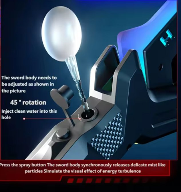 Topor Laser LED Transformabil 2 in 1 – Sabie Luminoasa multicolora cu abur si sunete - imagine 10