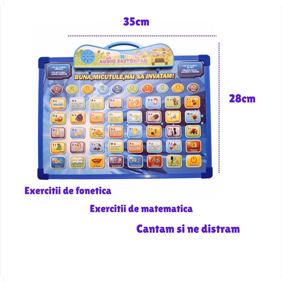 Tabletă educativă interactivă – litere, numere și desen - imagine 3