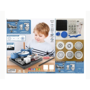 Set educativ STEM –Mașină de desenat cu rotițe, mecanisme și circuite